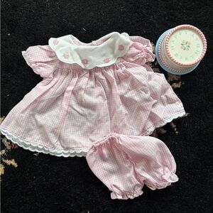 Vintage Bitty Baby “Happy Birthday” Dress with Bloomers and cake